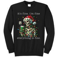 ItS Fine IM Fine Everything Is Fine Christmas Skeleton Sweatshirt