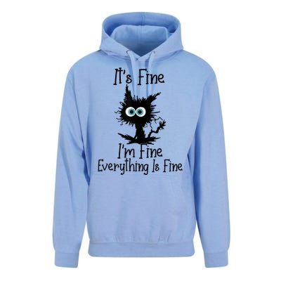 It's Fine I'm Fine Everything Is Fine Cat It's Fine I'm Fine Unisex Surf Hoodie