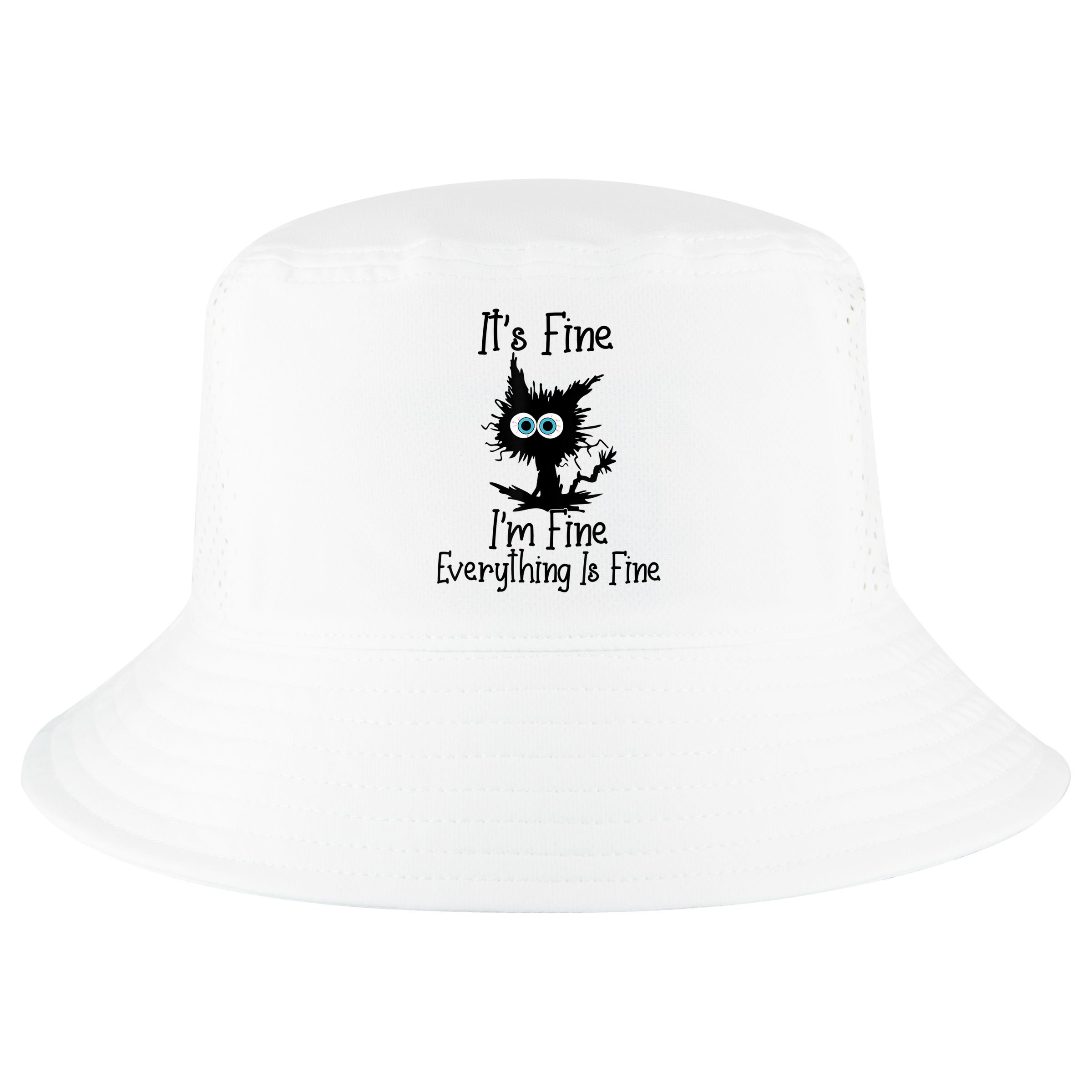 It's Fine I'm Fine Everything Is Fine Cat It's Fine I'm Fine Cool Comfort Performance Bucket Hat