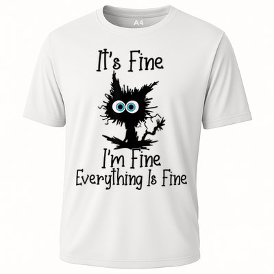 It's Fine I'm Fine Everything Is Fine Cat It's Fine I'm Fine Performance Shirt