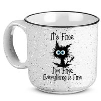 It's Fine I'm Fine Everything Is Fine Cat It's Fine I'm Fine 15oz Campfire Ceramic Mug