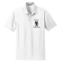 It's Fine I'm Fine Everything Is Fine Cat It's Fine I'm Fine Dry Zone Grid Polo