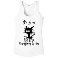 It's Fine I'm Fine Everything Is Fine Cat It's Fine I'm Fine Ladies PosiCharge Competitor Racerback Tank