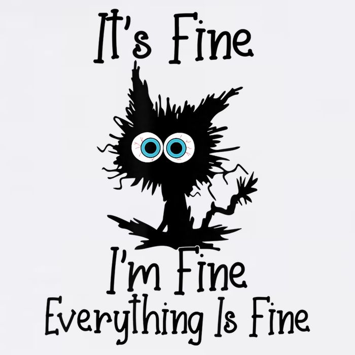 It's Fine I'm Fine Everything Is Fine Cat It's Fine I'm Fine Youth Performance Sprint T-Shirt