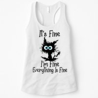 It's Fine I'm Fine Everything Is Fine Cat It's Fine I'm Fine Womens Tank Top
