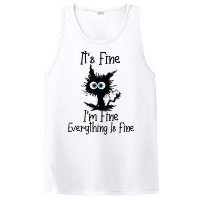 It's Fine I'm Fine Everything Is Fine Cat It's Fine I'm Fine PosiCharge Competitor Tank