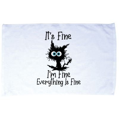 It's Fine I'm Fine Everything Is Fine Cat It's Fine I'm Fine Microfiber Hand Towel