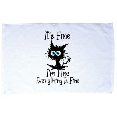 It's Fine I'm Fine Everything Is Fine Cat It's Fine I'm Fine Microfiber Hand Towel