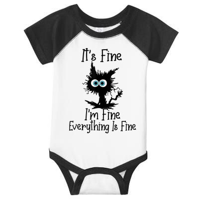 It's Fine I'm Fine Everything Is Fine Cat It's Fine I'm Fine Infant Baby Jersey Bodysuit