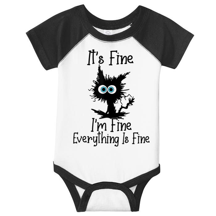 It's Fine I'm Fine Everything Is Fine Cat It's Fine I'm Fine Infant Baby Jersey Bodysuit