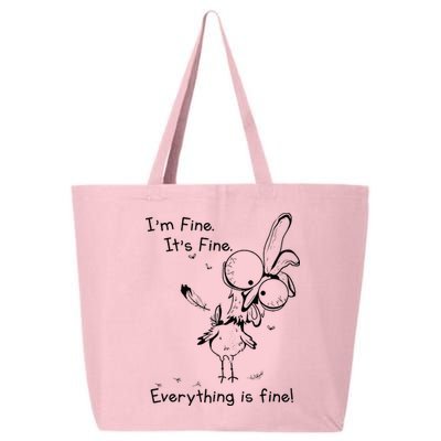 Its Fine Im Fine Everything Is Fine Funny Chicken 25L Jumbo Tote