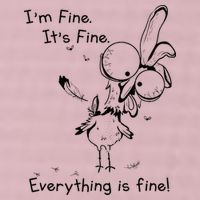 Its Fine Im Fine Everything Is Fine Funny Chicken 25L Jumbo Tote