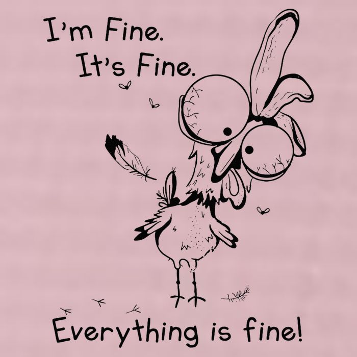 Its Fine Im Fine Everything Is Fine Funny Chicken 25L Jumbo Tote