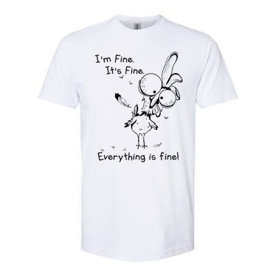 Its Fine Im Fine Everything Is Fine Funny Chicken Softstyle CVC T-Shirt