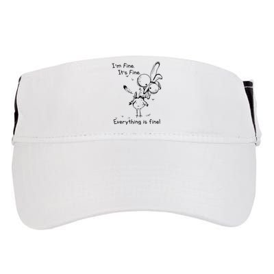 Its Fine Im Fine Everything Is Fine Funny Chicken Adult Drive Performance Visor