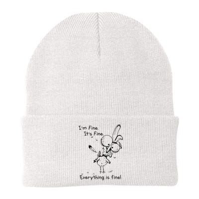 Its Fine Im Fine Everything Is Fine Funny Chicken Beanie
