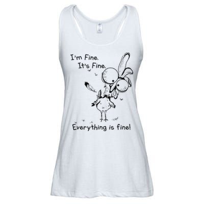Its Fine Im Fine Everything Is Fine Funny Chicken Ladies Essential Flowy Tank