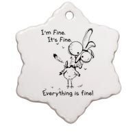 Its Fine Im Fine Everything Is Fine Funny Chicken Ceramic Star Ornament