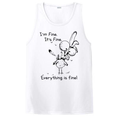 Its Fine Im Fine Everything Is Fine Funny Chicken PosiCharge Competitor Tank