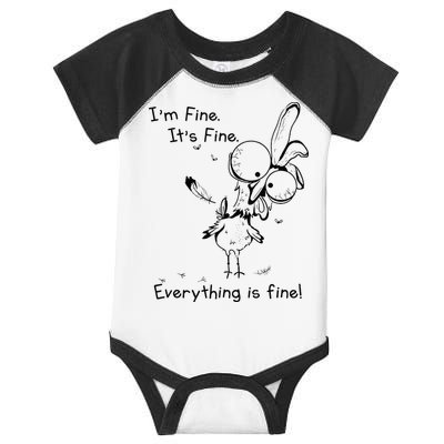 Its Fine Im Fine Everything Is Fine Funny Chicken Infant Baby Jersey Bodysuit