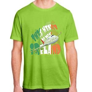 Ireland Flag Irish Pride Map Funny Quote Travel Patriotic Great Gift Adult ChromaSoft Performance T-Shirt