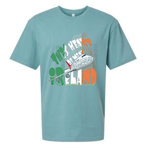 Ireland Flag Irish Pride Map Funny Quote Travel Patriotic Great Gift Sueded Cloud Jersey T-Shirt