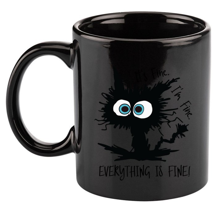 Its Fine Im Fine Everythings Fine Great Gift Funny Cat Gift 11oz C Handle Ceramic Mug