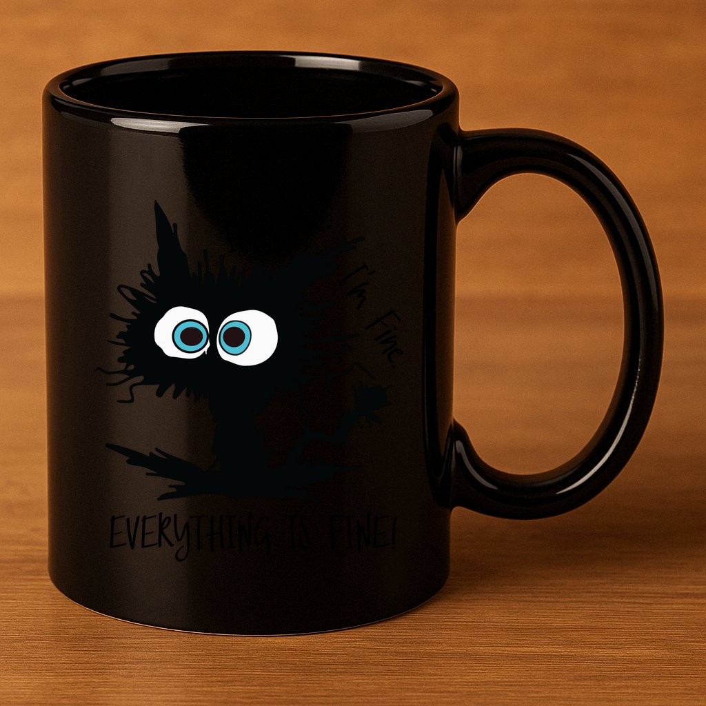 Its Fine Im Fine Everythings Fine Great Gift Funny Cat Gift 11oz C Handle Ceramic Mug