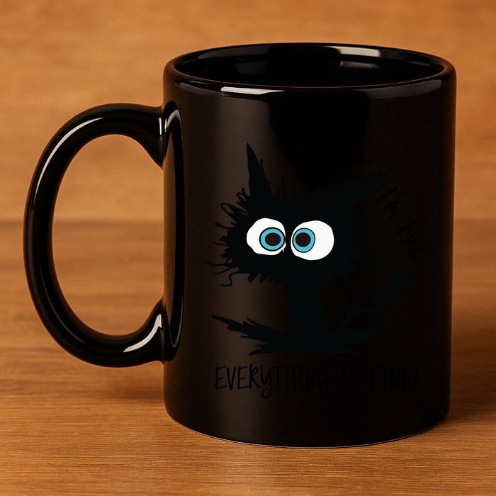 Its Fine Im Fine Everythings Fine Great Gift Funny Cat Gift 11oz C Handle Ceramic Mug