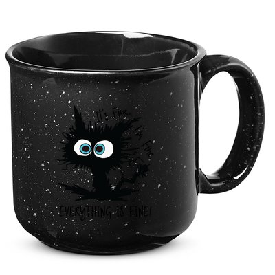 Its Fine Im Fine Everythings Fine Great Gift Funny Cat Gift 15oz Campfire Ceramic Mug