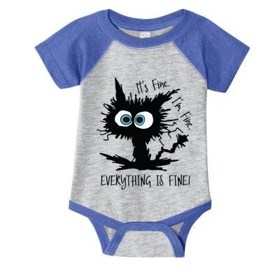 Its Fine Im Fine Everythings Fine Great Gift Funny Cat Gift Infant Baby Jersey Bodysuit