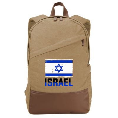 Israel Flag Israel Cotton Canvas Backpack