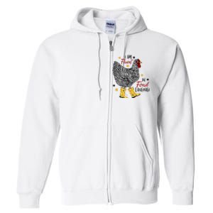 I'm Fluent In Fowl Language Farm Life Crazy Chicken Lady Full Zip Hoodie