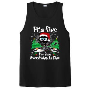 ItS Fine I Am Fine Everything Is Fine Cat Christmas Funny Gift PosiCharge Competitor Tank