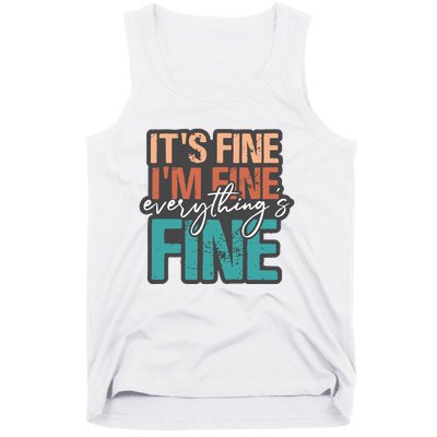 Its Fine Introvert Sarcastic Good Vibes Tank Top