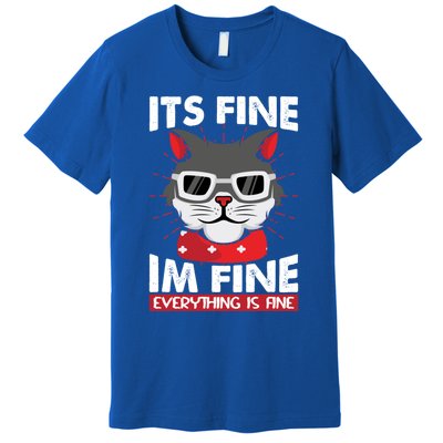 ItS Fine I Am Fine Everything Is Fine Funny Humorous Gift Premium T-Shirt