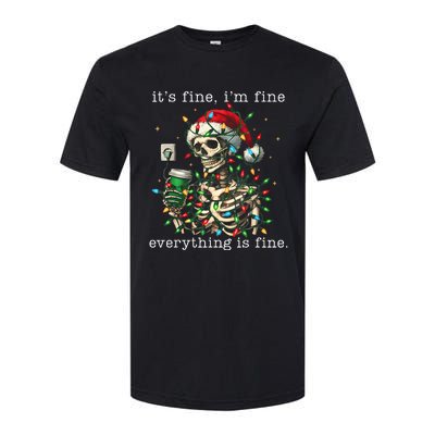 ItS Fine IM Fine Everything Is Fine Christmas Skeleton Softstyle CVC T-Shirt