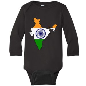 India Flag Baby Long Sleeve Bodysuit