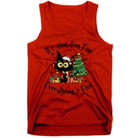 ItS Fine IM Fine Everything Fine Funny Black Cat Christmas Tank Top