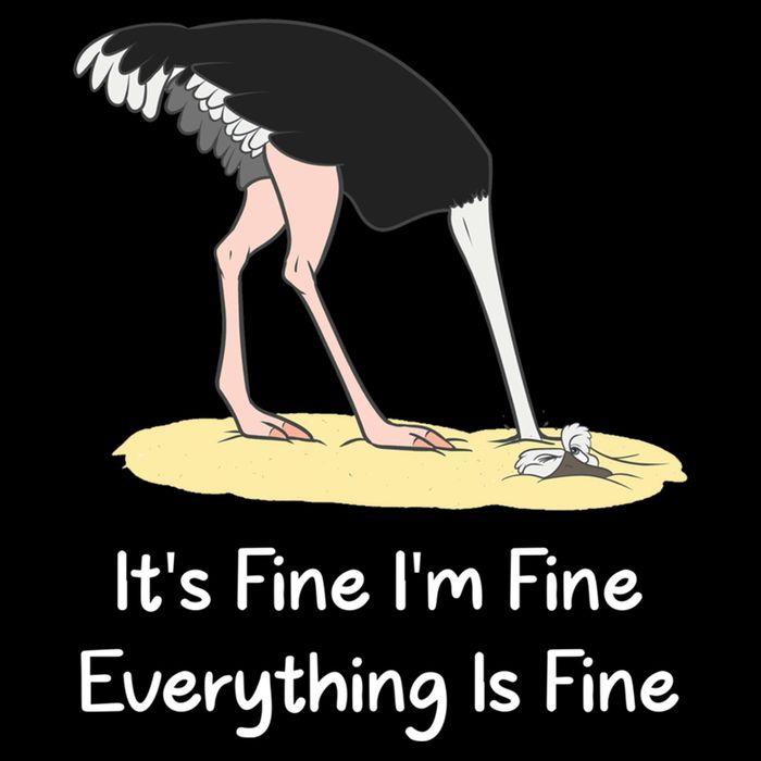It's Fine I'm Fine Everything Is Fine Funny Ostrich Lover Gift Impact Tech Backpack