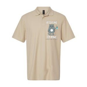 Its Fine Im Fine Everything Is Fine Cat Softstyle Adult Sport Polo