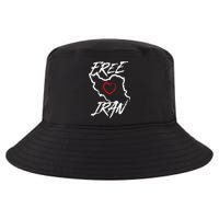 Iran Free Iran Symbol Heart Map Freedom Heart Love Cool Comfort Performance Bucket Hat