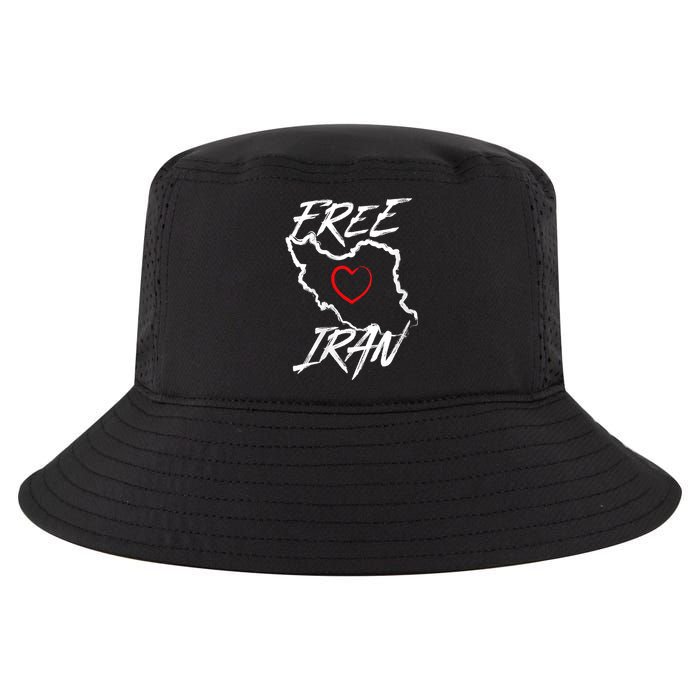 Iran Free Iran Symbol Heart Map Freedom Heart Love Cool Comfort Performance Bucket Hat