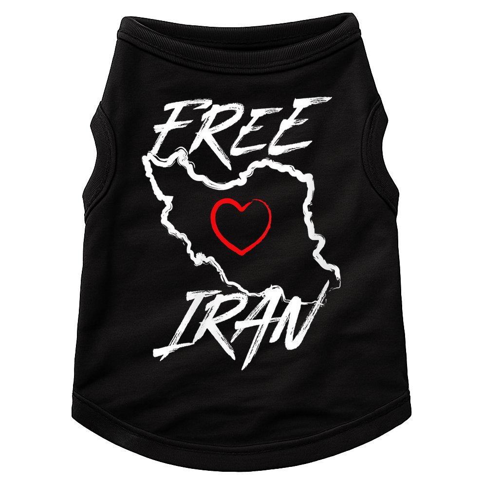 Iran Free Iran Symbol Heart Map Freedom Heart Love Doggie Tank