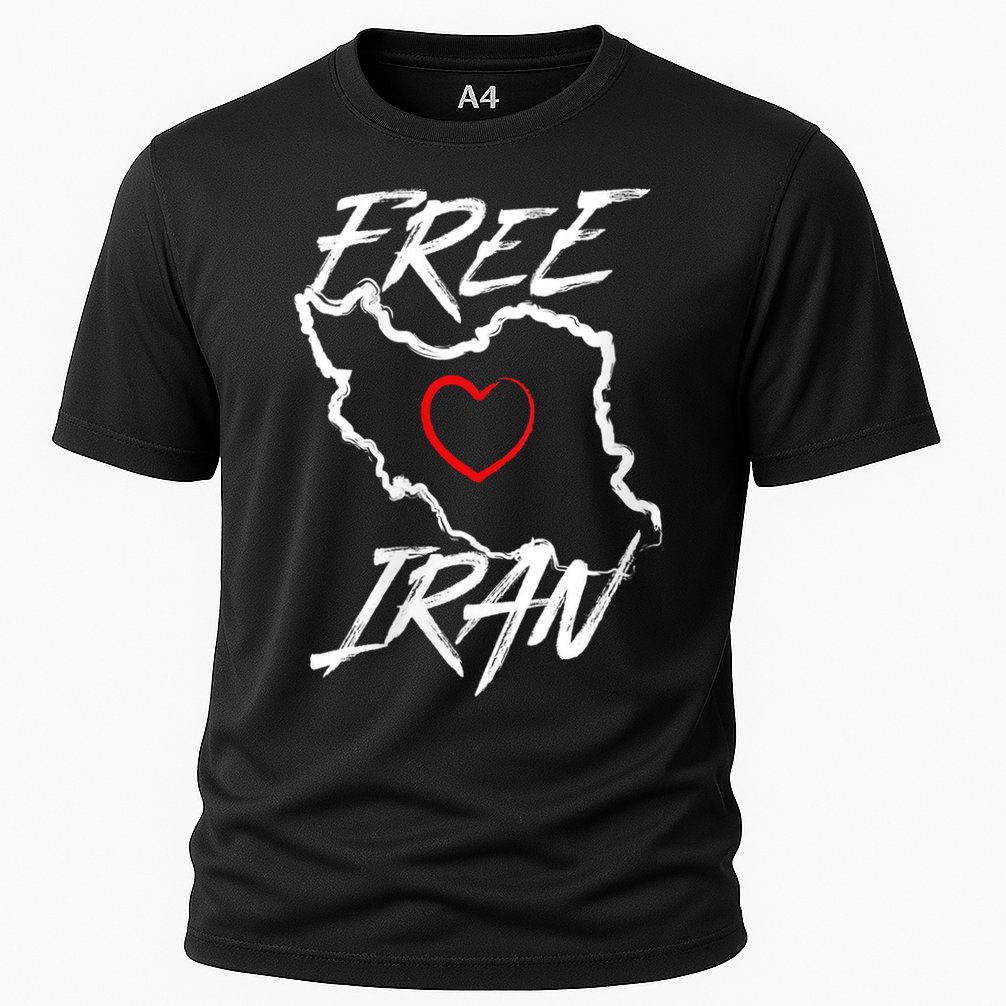 Iran Free Iran Symbol Heart Map Freedom Heart Love Performance Shirt