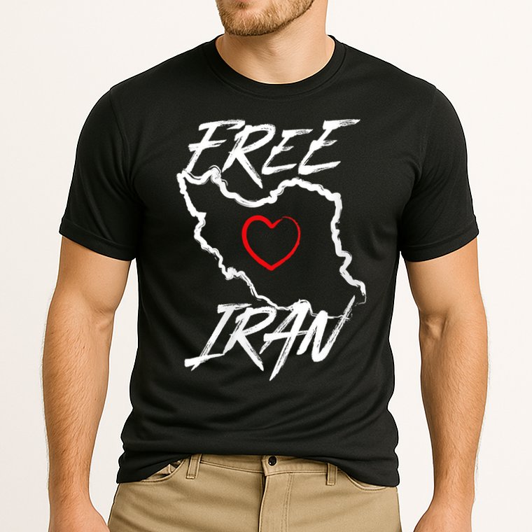 Iran Free Iran Symbol Heart Map Freedom Heart Love Performance Shirt