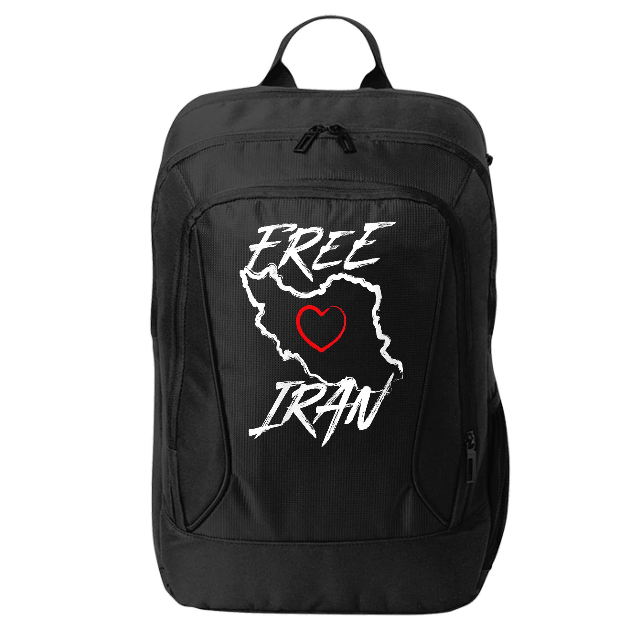 Iran Free Iran Symbol Heart Map Freedom Heart Love City Backpack