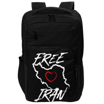 Iran Free Iran Symbol Heart Map Freedom Heart Love Impact Tech Backpack