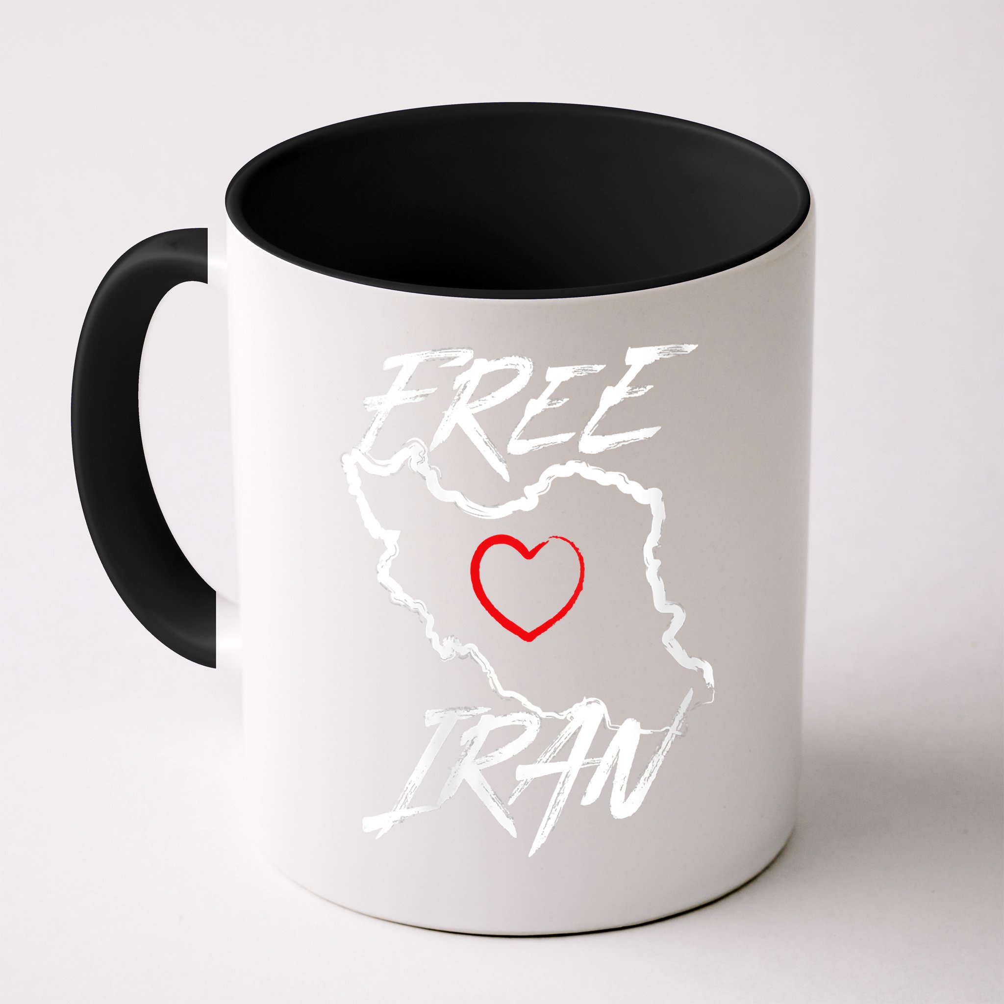 Iran Free Iran Symbol Heart Map Freedom Heart Love Mug