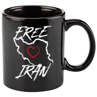 Iran Free Iran Symbol Heart Map Freedom Heart Love 11oz C Handle Ceramic Mug
